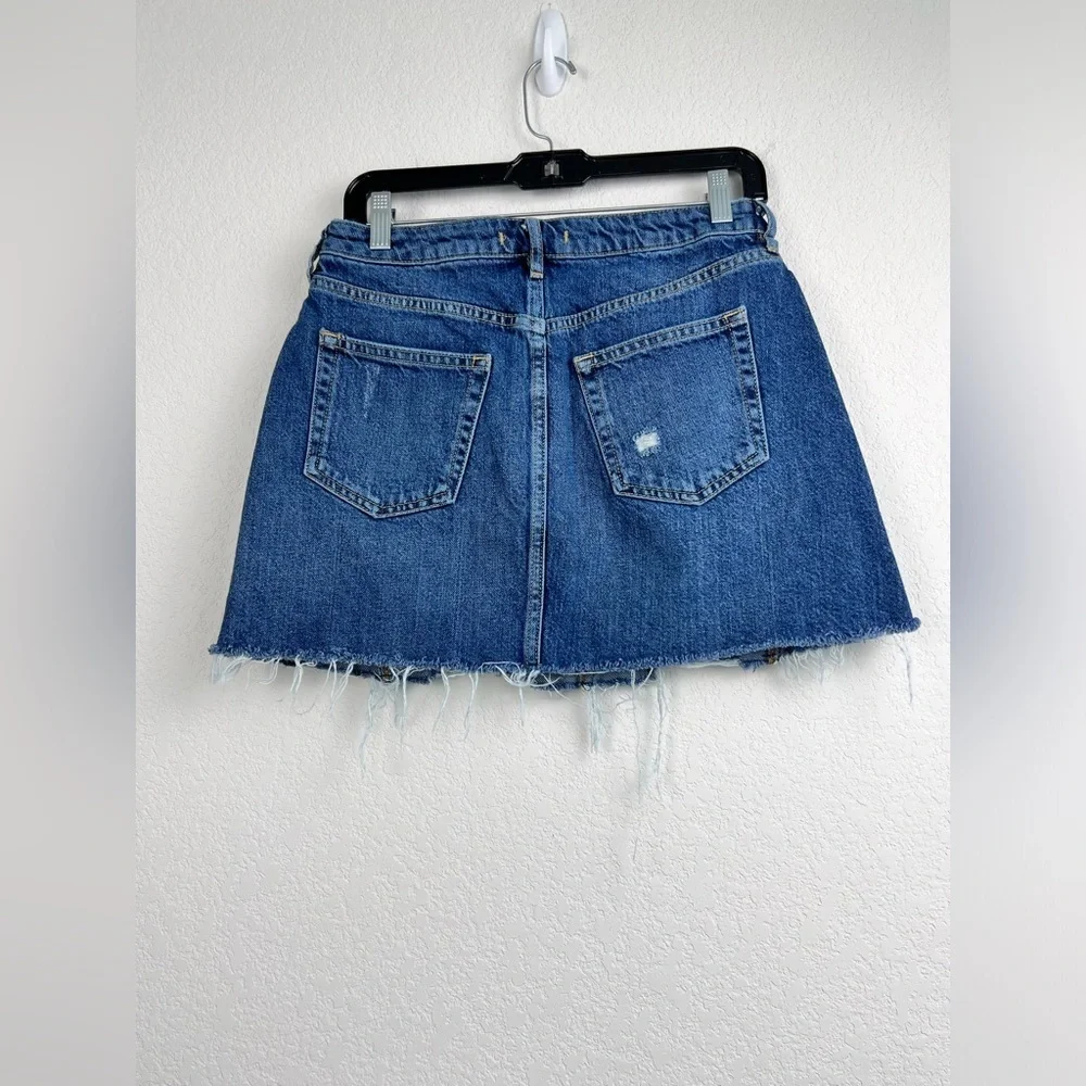 WE THE FREE Button Fly Denim Mini Skirt Size 29